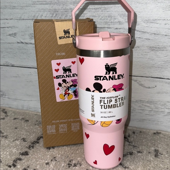 NWT 30oz Stanley Pink Tumbler with Minnie & Mickey Mouse Design - Picture 7 of 7